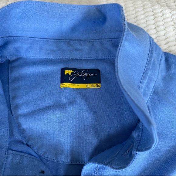 Jack Nicklaus Polo Shirt Mens XXL Light Blue Performance 18 Golden Bear Golf - Picture 4 of 9